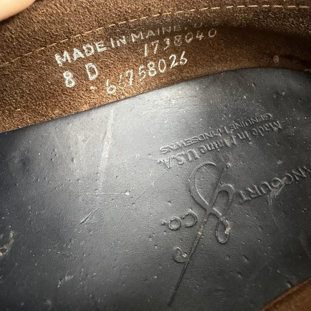 Rancourt & Co. Penny Loafer 8 D Blue Green Leather Preppy Made in Maine USA
